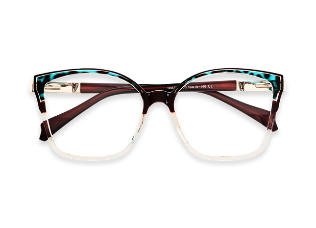 Eydology Annabelle Blue Tortoise Women's Cat Eye Glasses 1