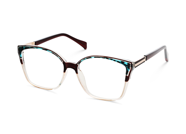 Eydology Annabelle Blue Tortoise Women's Cat Eye Glasses 3