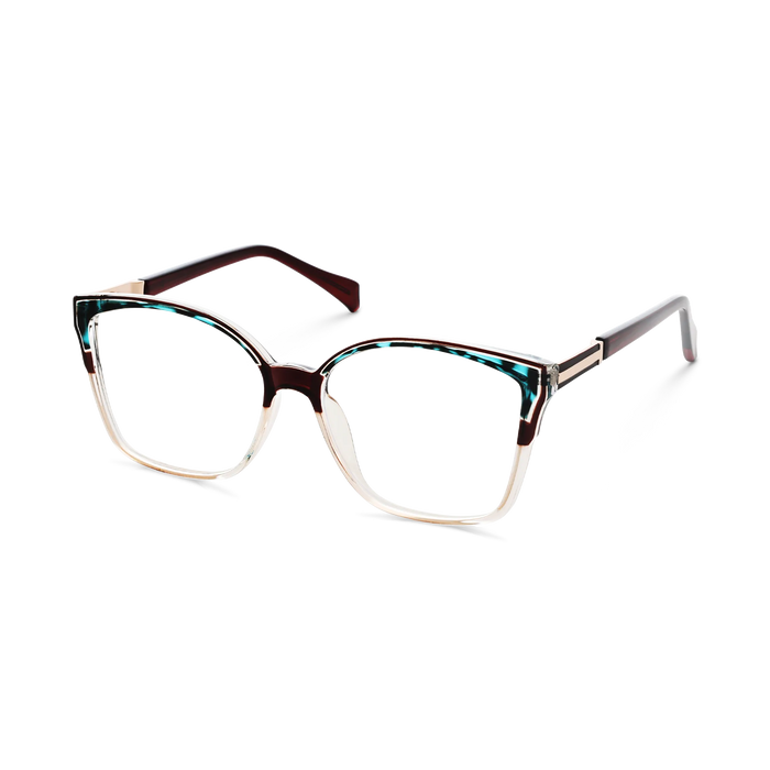 Eydology Annabelle Blue Tortoise Women's Cat Eye Glasses 3