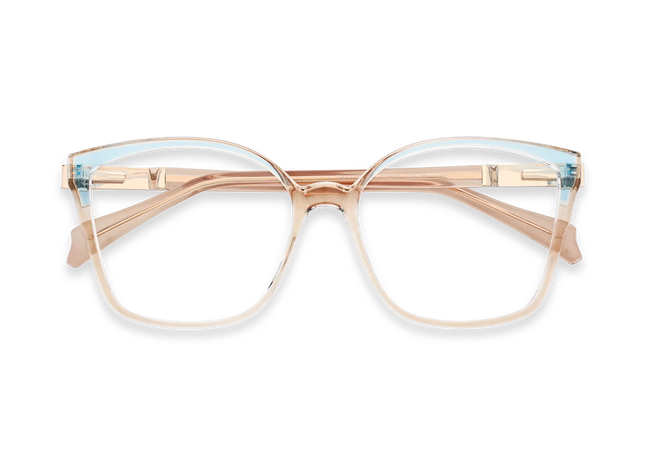 Eydology Annabelle Crystal Brown Women's Cat Eye Glasses 1