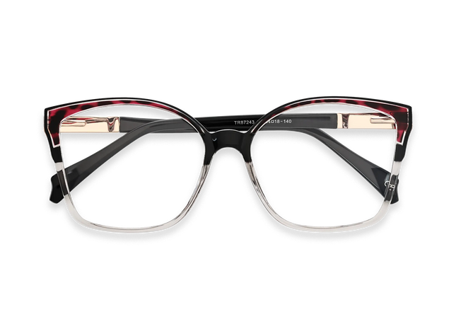 Eydology Annabelle Red Tortoise Women's Cat Eye Glasses 1