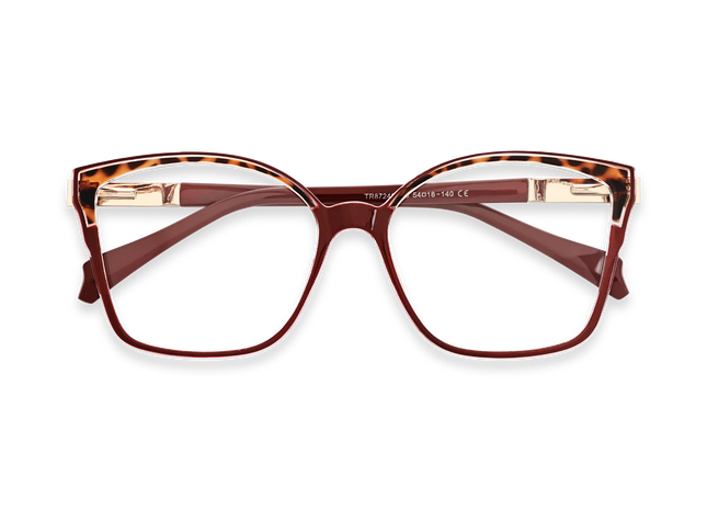 Eydology Annabelle Red Women's Cat Eye Glasses 1