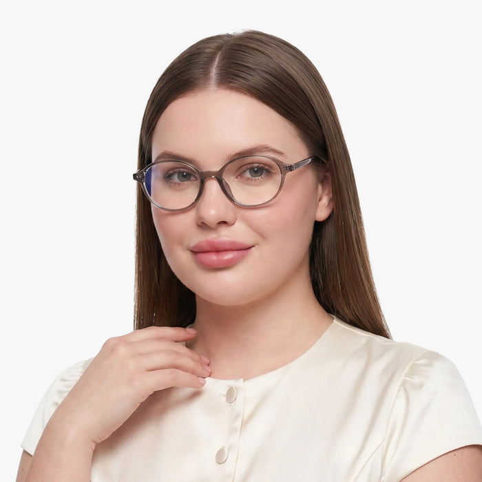 Eydology Ansley Clear Brown Grey Glasses 3