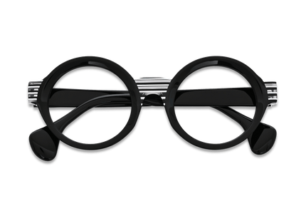 Eydology Araceli Black w White stripes Glasses 3