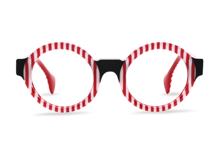 Eydology Araceli Red Stripes Glasses 1