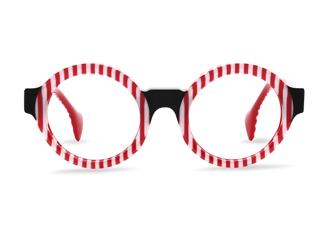 Eydology Araceli Red Stripes Glasses 1