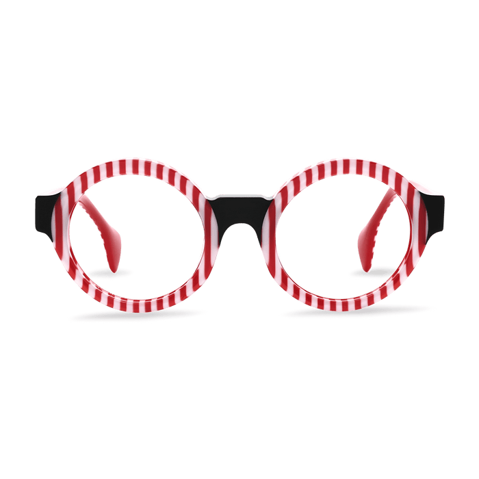 Eydology Araceli Red Stripes Glasses 1