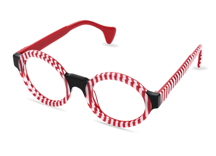 Eydology Araceli Red Stripes Glasses 2