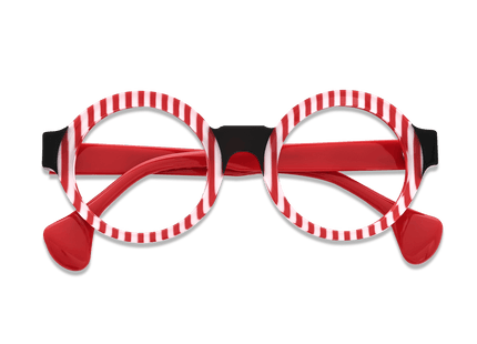 Eydology Araceli Red Stripes Glasses 3