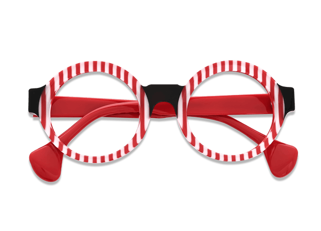 Eydology Araceli Red Stripes Glasses 3