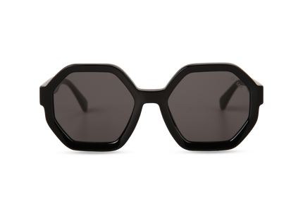 Eydology Aria Black Frame Grey Lens Sunglasses 1