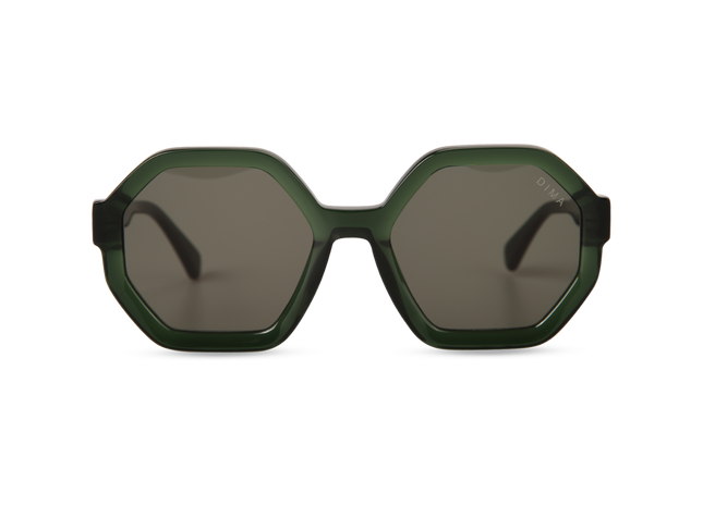 Eydology Aria Crystal Green Frame Green Lens Sunglasses 1