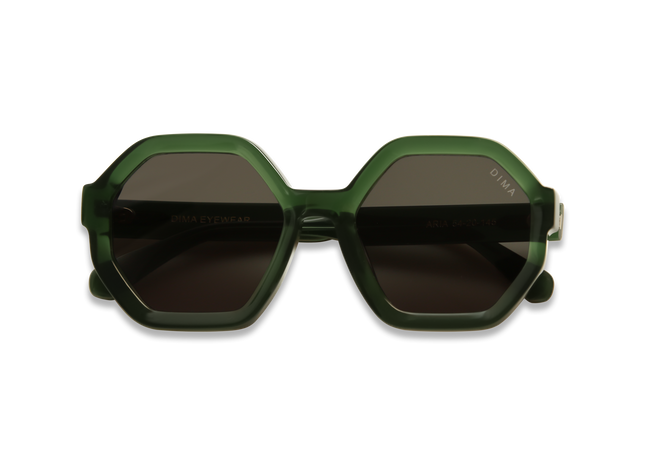 Eydology Aria Crystal Green Frame Green Lens Sunglasses 2