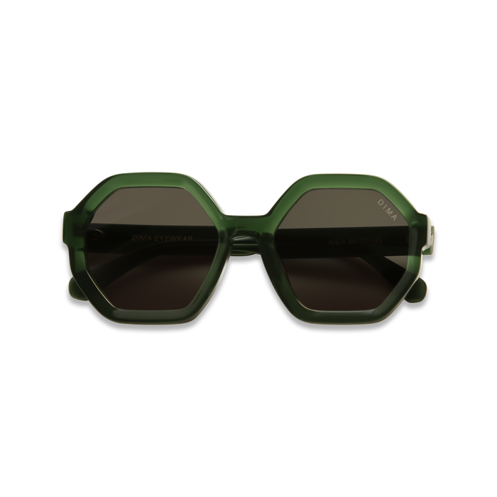 Eydology Aria Crystal Green Frame Green Lens Sunglasses 2