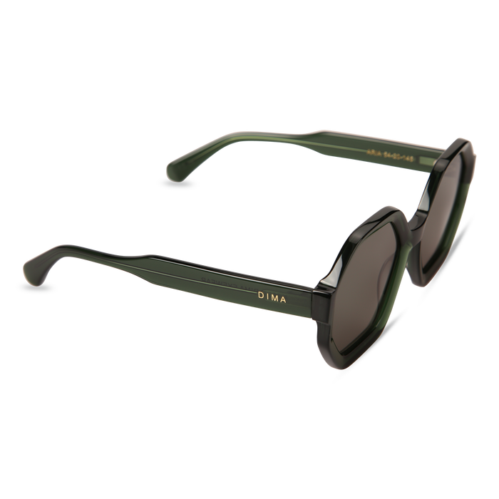 Eydology Aria Crystal Green Frame Green Lens Sunglasses 3