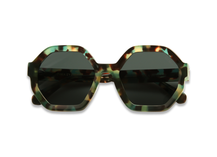 Eydology Aria Green Tortoise Frame G15 Lens Sunglasses 2