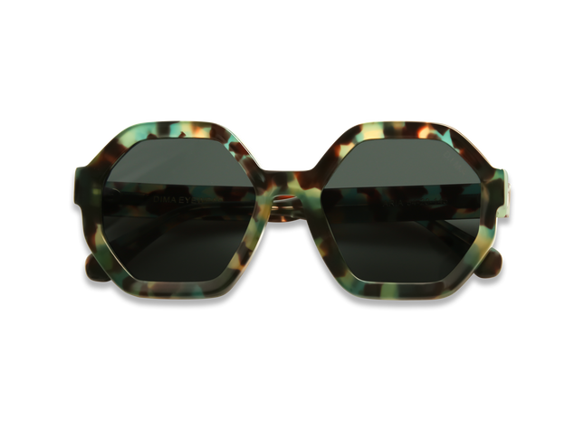 Eydology Aria Green Tortoise Frame G15 Lens Sunglasses 2