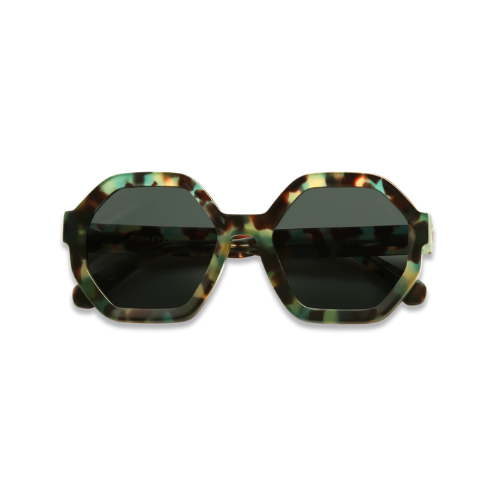 Eydology Aria Green Tortoise Frame G15 Lens Sunglasses 2