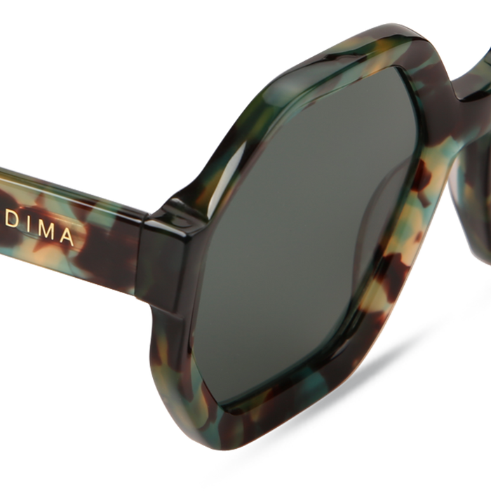 Eydology Aria Green Tortoise Frame G15 Lens Sunglasses 5