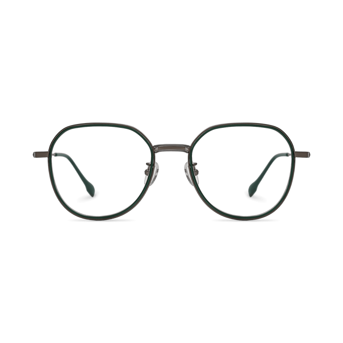Eydology Arlo Clear Purple Grey-Grass Green/Gun Glasses 2