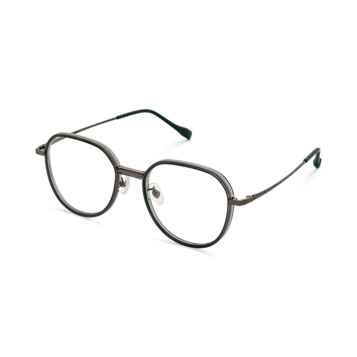 Eydology Arlo Clear Purple Grey-Grass Green/Gun Glasses 3