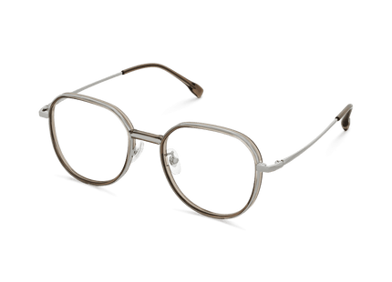 Eydology Arlo Crystal Brown/Light Gun Glasses 3