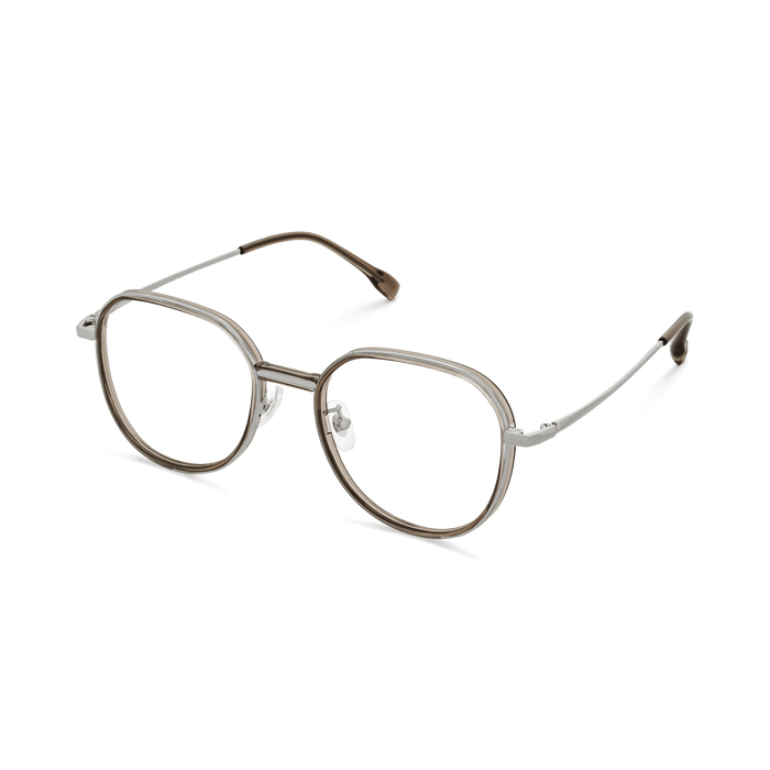 Eydology Arlo Crystal Brown/Light Gun Glasses 3