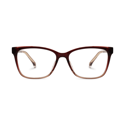 Eydology Ashlynn Gradient Red to Brown Glasses 2
