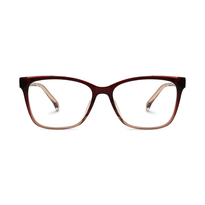 Eydology Ashlynn Gradient Red to Brown Glasses 2
