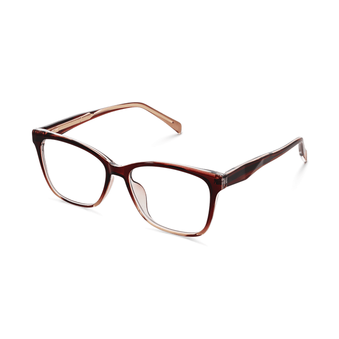 Eydology Ashlynn Gradient Red to Brown Glasses 3
