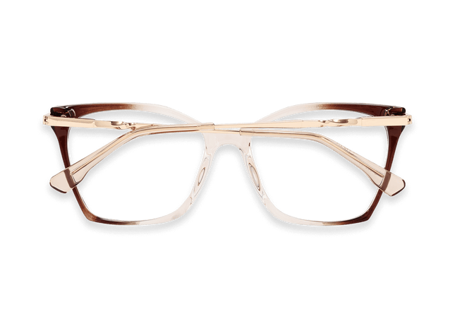 Eydology Ashlynn Gradient Red to Brown Glasses 4