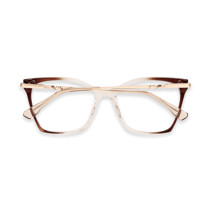 Eydology Ashlynn Gradient Red to Brown Glasses 4