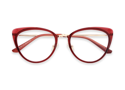 Eydology Ashton Cranberry Red Glasses 1