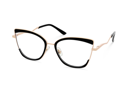 Eydology Aubree  Gold/Black Women's Cat Eye Glasses 3