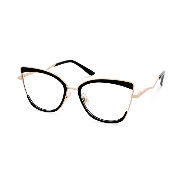 Eydology Aubree  Gold/Black Women's Cat Eye Glasses 3