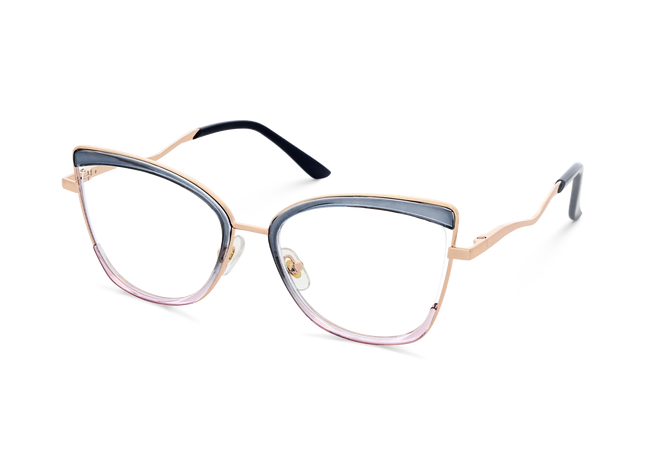 Eydology Aubree Gold/Blue & Purple Women's Cat Eye Glasses 3