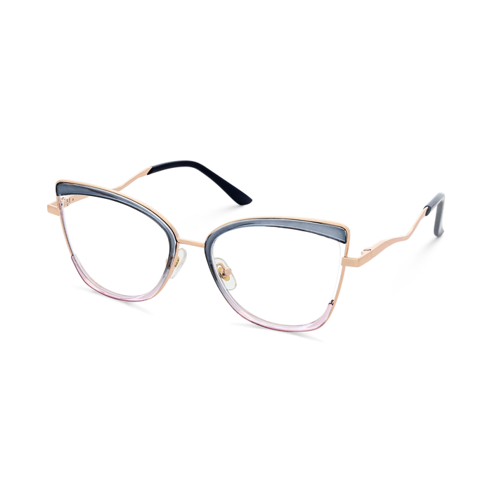 Eydology Aubree Gold/Blue & Purple Women's Cat Eye Glasses 3