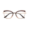 Eydology Aubree Gold/Brown Women's Cat Eye Glasses 1