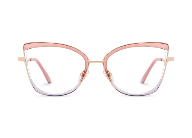 Eydology Aubree Gold/Pink & Purple Women's Cat Eye Glasses 2