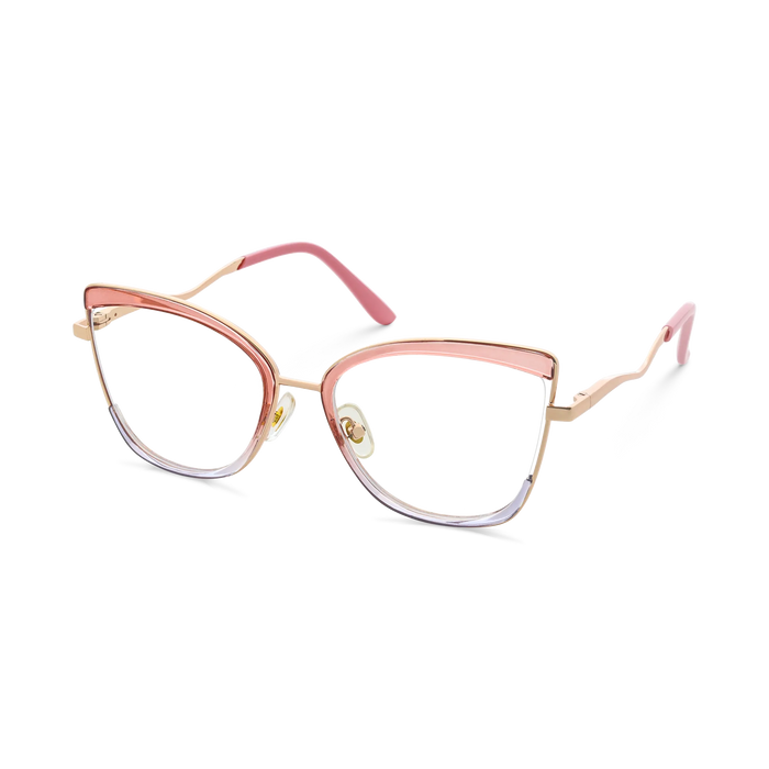Eydology Aubree Gold/Pink & Purple Women's Cat Eye Glasses 3