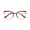 Eydology Aubree Gold/Red Women's Cat Eye Glasses 1