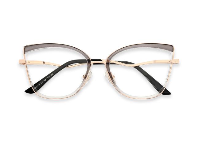 Eydology Aubree Grey Women's Cat Eye Glasses 1