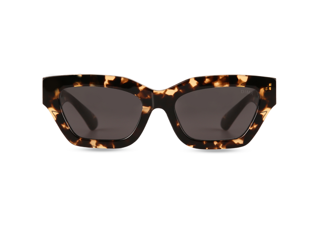 Eydology Ava Blonde Tortoise Frame Grey Lens Sunglasses 1