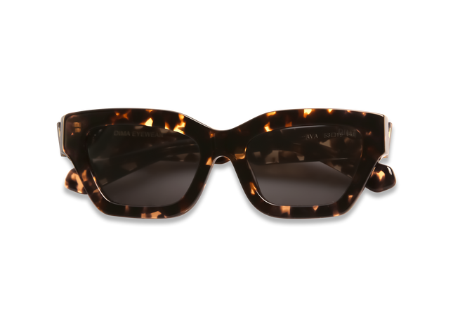 Eydology Ava Blonde Tortoise Frame Grey Lens Sunglasses 2