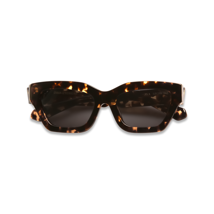 Eydology Ava Blonde Tortoise Frame Grey Lens Sunglasses 2