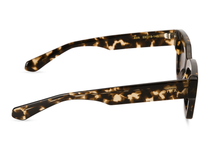 Eydology Ava Blonde Tortoise Frame Grey Lens Sunglasses 4