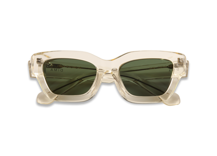 Eydology Ava Crystal Light Yellow Frame Green Lens Sunglasses 2
