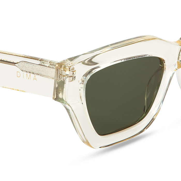 Eydology Ava Crystal Light Yellow Frame Green Lens Sunglasses 5