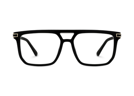 Eydology Avery Black Aviator Double Bridge Eyeglasses 2