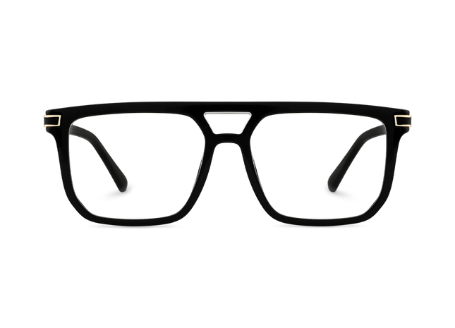 Eydology Avery Black Aviator Double Bridge Eyeglasses 2